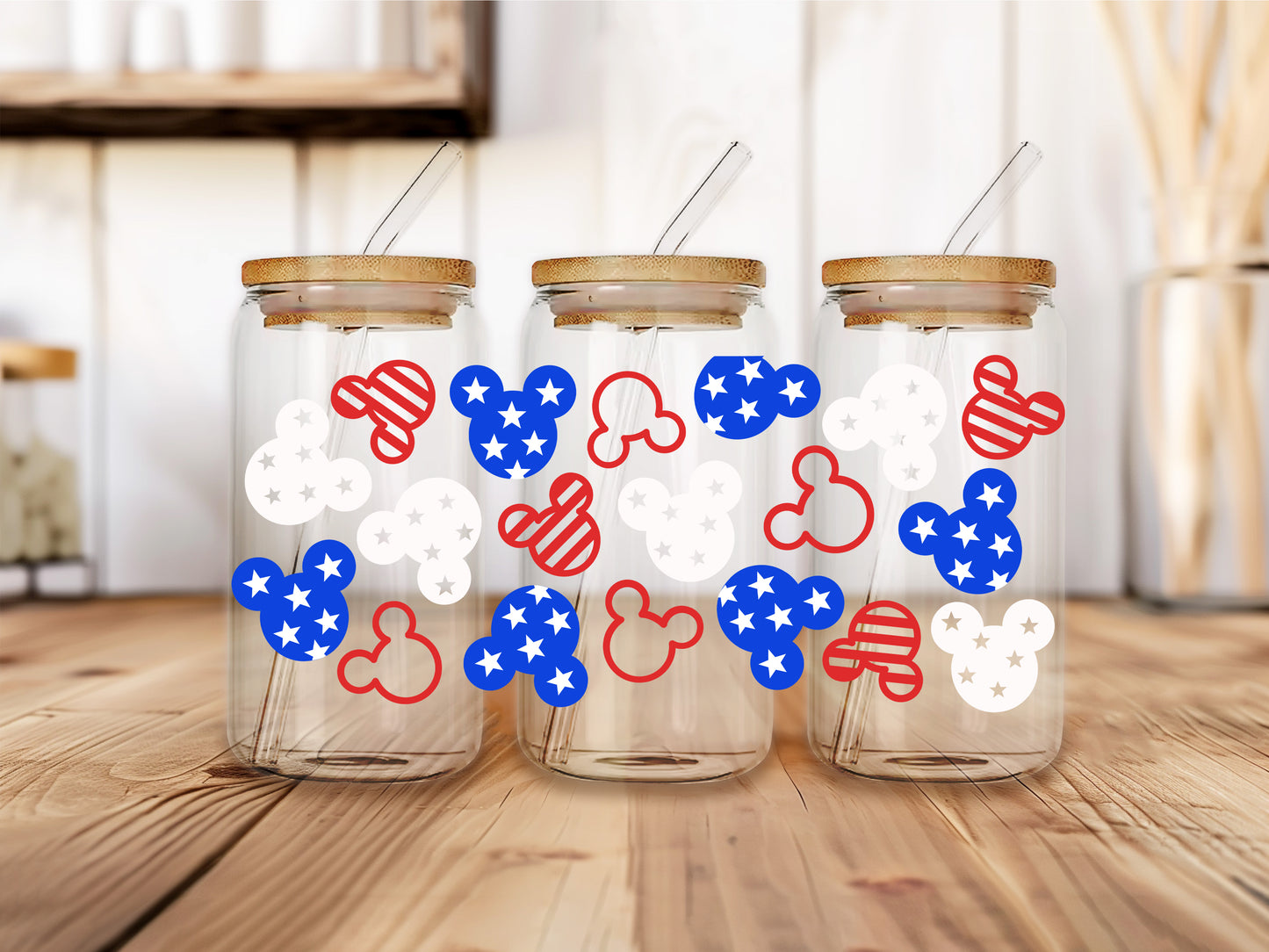 American Mouse Ears Glass Mug